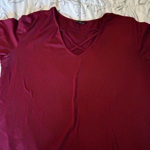 SHEIN cross neck tee